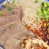 Ku Fu Beef Noodle Soup · Beef soup with noodles.