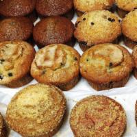 Muffins · Pumpkin cream cheese, blueberry, bran, zucchini, chocolate chip, lemon poppy seed, morning g...