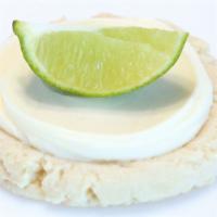 Gluten-Free Twisted Sugar · Gluten free sugar cookie with coconut frosting and fresh lime