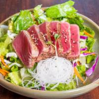 Tuna Tataki Salad · Seared tuna with house salad