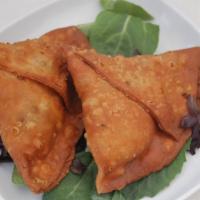 Samosa        (Dairy Free) · One of the most popular Indian appetizers, samosa are crisp savory pastries with a hint of b...