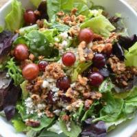 Casa Salad · Gorgonzola, red grapes, candied walnuts, mixed greens and balsamic vinaigrette.