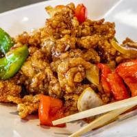 General Tso'S Chicken · Spicy. Crispy chicken tossed in a sweet and spicy sauce with garlic and stir-fried red/green...
