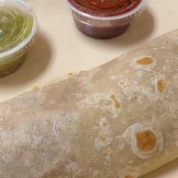Bean & Cheese Burrito · Our bean burrito is made with beans and cheese only.