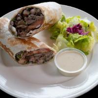 Beef Shawarma · Marinated Beef grilled and wrapped in 12