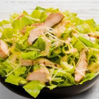Chicken Caesar · Romaine topped with Chicken and Shredded Parmesan Cheese with Caesar Dressing