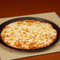 Thick Cheesy White Pizza (Gluten-Free) · 12” Pizza with Mozzarella Cheese, Garlic Basil, and Italian Seasoning.