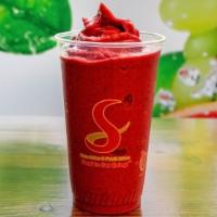 O' Berries · 22 oz. smoothie with blueberry, raspberry, strawberry, low-fat yogurt, and cranberry juice.