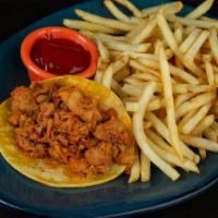 Kid'S Taco · Corn Tortilla, Choice of Chicken, Barbacoa, Carnitas