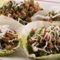 Chicken Lettuce Wrap · (also available in shrimp, combination or vegetarian) minced chicken with mushroom, water ch...