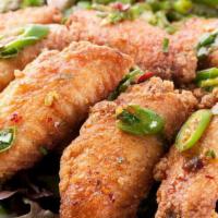 A Go Go Chicken Wings (8 Pcs) · Hot. Choose from original, sesame or salt & pepper style marinated chicken wings stir fried ...