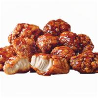 Honey Bbq Sauced Jumbo Popcorn Chicken® · Our Jumbo Popcorn Chicken made with breaded 100% all-white meat chicken and coated in a tang...