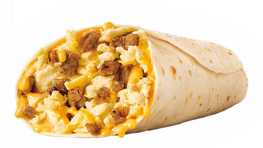 Sausage Breakfast Burrito · Kick start your morning with the same SONIC goodness of a simple breakfast burrito. Scrambled eggs, melty cheddar cheese and savory sausage, all wrapped up in a warm flour tortilla.