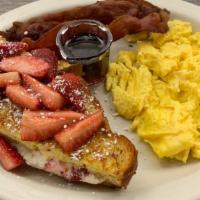 Stuffed French Toast · Two pieces of thick cut French toast bread dipped in our fresh egg batter & grilled to perfe...