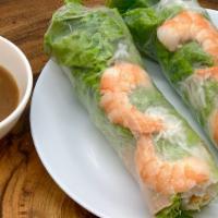 Fresh Spring  Rolls (2 Pcs) (Shrimp And Pork Ham) · Fresh rolls wrapped with rice paper; filled with basil, lettuce, Shrimp , Pork Ham, crunchy ...