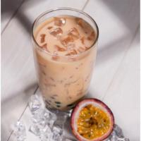 Passion Fruit Flavored Boba Tea · Refreshing passion fruit flavored tea.