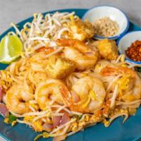 Pad Thai · Favorite. Stir-fried rice noodle with pad Thai sauce, egg, tofu, shallot, sweet pickle turni...