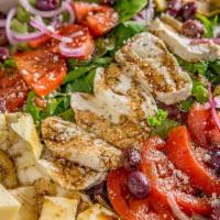 Boxed Salad · Mixed Greens, Red Onion, Kalamata Olives, Artichoke Hearts, Tomatoes, Fresh Mozzarella and B...