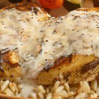 Logan'S Grilled Chicken · 1/2 lb. all-natural, grilled chicken breast smothered with our famous Parmesan Peppercorn dr...