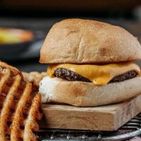 Kid'S Roadie® · Mini steakhouse burger topped with American. cheese on our signature yeast roll.