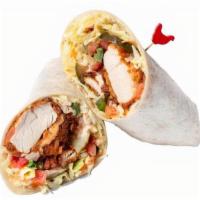 Wrapped Hen Original · Nashville Hot Chicken 6oz , house made coleslaw, pico de gallo, pickles, and cheese wrapped ...