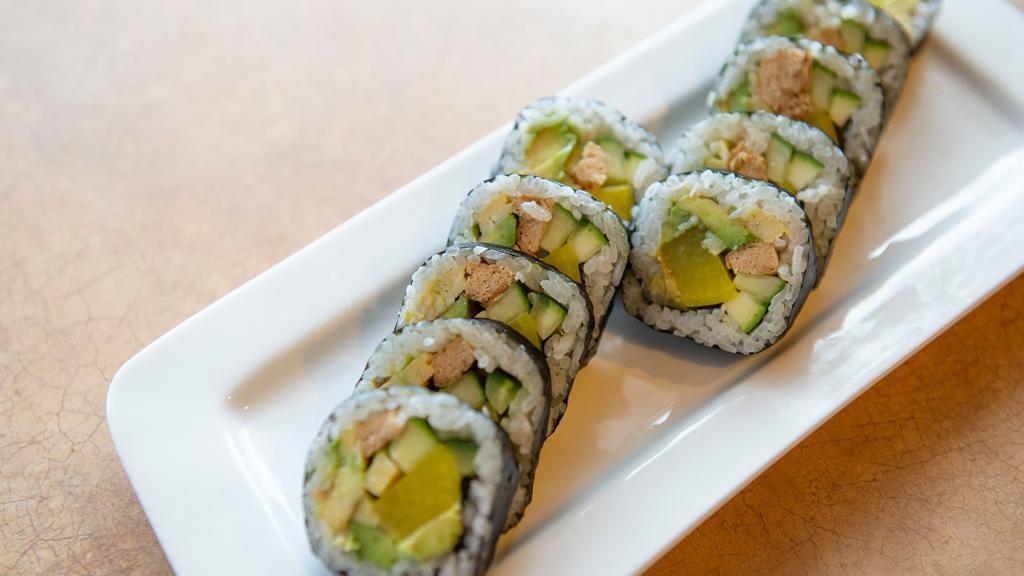 Veggie Roll (10 Pcs) · Zucchini, Pickled Daikon, Avocado, Age, Omelet And Cucumber.