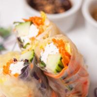 Cream Cheese Fresh Rolls (2) · Flavored cream cheese, bean sprouts, carrots, lettuce, cucumber, micro rainbow mix and cilan...