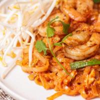 Pad Thai · Gluten free. Rice noodle stir-fried with egg , green onions and bean sprouts in Phad Thai sa...