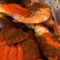 Captain'S Choice · Serves 1 to 2. Shrimp or crawfish (1/2 lb), lobster tail (1 piece), snow crab (1 cluster), c...