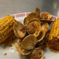 Clams · 1 lb clams 
2pc corn 2pc potatoes
