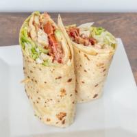 Sally'S Favorite Wrap · Grilled chicken, lettuce, tomato, crisp bacon, American cheese, avocado and chipotle ranch i...