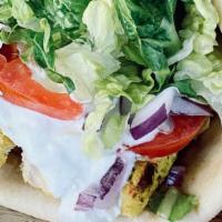 Chicken Breast Gyro · Charbroiled chicken breast, tzatziki, lettuce, Tomato & Red Onion