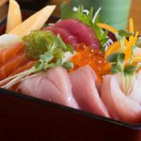 Japanese Chirashi · Assorted raw fish over sushi rice.