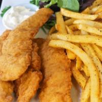 Chicken Tenders · served with French Fries and Dipping sauce