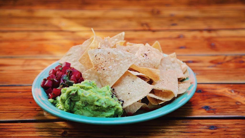 Chips And Guacamole · House-made tortilla chips served with guacamole.