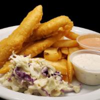 Fish & Chips · Breaded fish with fries