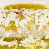 Chile Verde Burrito · Smothered in green Chile sauce.