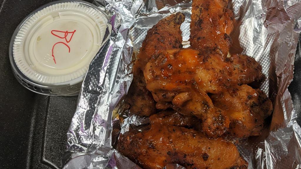 5 Oven Roasted Wings · 5 Wings, Voted Best in Tucson!  Served With 1 Dipping Sauce