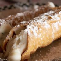 Cannolis · A Delicious Fried Pastry Shell, Filled With a. Sweet, Creamy Ricotta & Chocolate Chip Fillin...