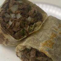 All Meat Burrito · Includes choice of meat, onions, cilantro and salsa.