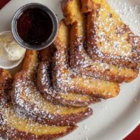 Brioche Cinnamon French Toast · 3 slices of rich and golden Macrina's brioche bread, batter dipped and grilled golden. Serve...