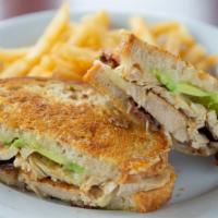 Sweetwater Grilled Clubhouse · our house-roasted turkey, bacon, avocado, tomato, & jack cheese on grilled sourdough