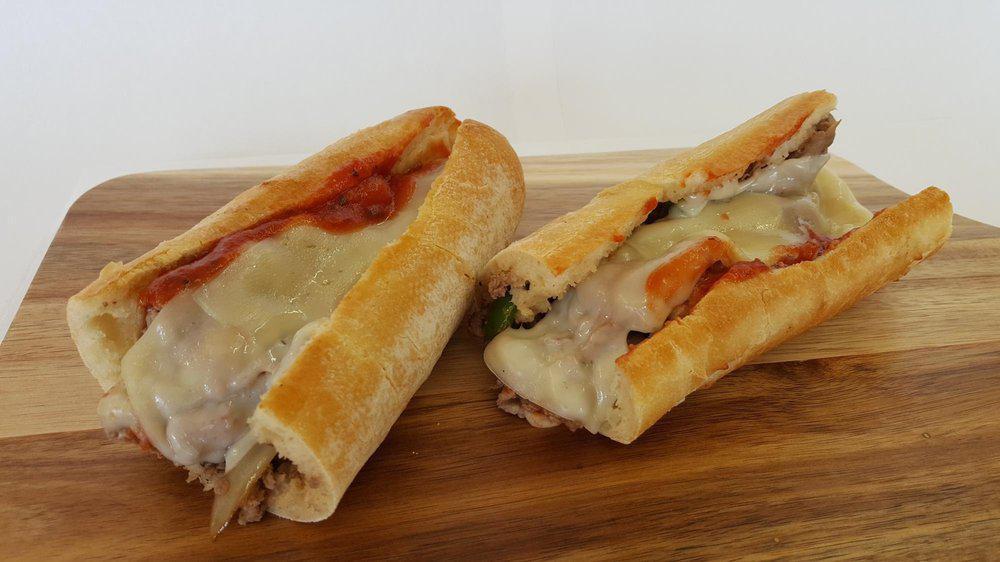 Pizza Steak Sub · Cheesesteak with marinara, provolone and mozzarella cheeses.  May be ordered without pepperoni.