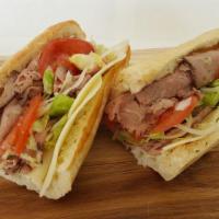 Hot Roast Beef And Provolone Sub · Our hot subs are made with Provolone cheese unless otherwise indicated.  Grilled veggies (or...