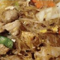 Pad Woon Sen · Glass noodles, eggs, cabbage, tomatoes, mushrooms,. carrots, green onion and celery