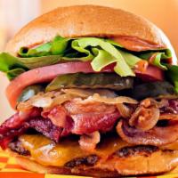 Bacon Chedda Burger · Bacon on our fan favorite, The Chedda Burger!