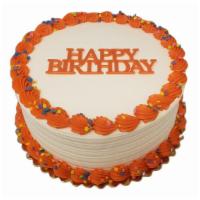 Happy Birthday · Double layer cake is shown in image. Cake is decorated as shown with Happy Birthday cake top...