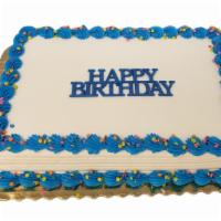 Happy Birthday Celebration Sheet Cake · Cake is decorated as shown with Happy Birthday topper. Pick your cake flavor, filling, icing...