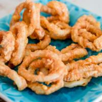 Fried Calamari · made with tender calamari and coated with lightly seasoned breading.