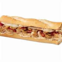 Chicken Bacon Carbonara Sub · Grilled chicken, bacon, provolone, sauteed mushrooms and Parmesan Alfredo sauce.